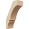 Ekena Millwork 3-inch W x 6-inch D x 10-inch H Balboa Rough Cedar Woodgrain TimberThane Knee Brace, Primed BRCUR03X06X10BOARCPR - alternate 1